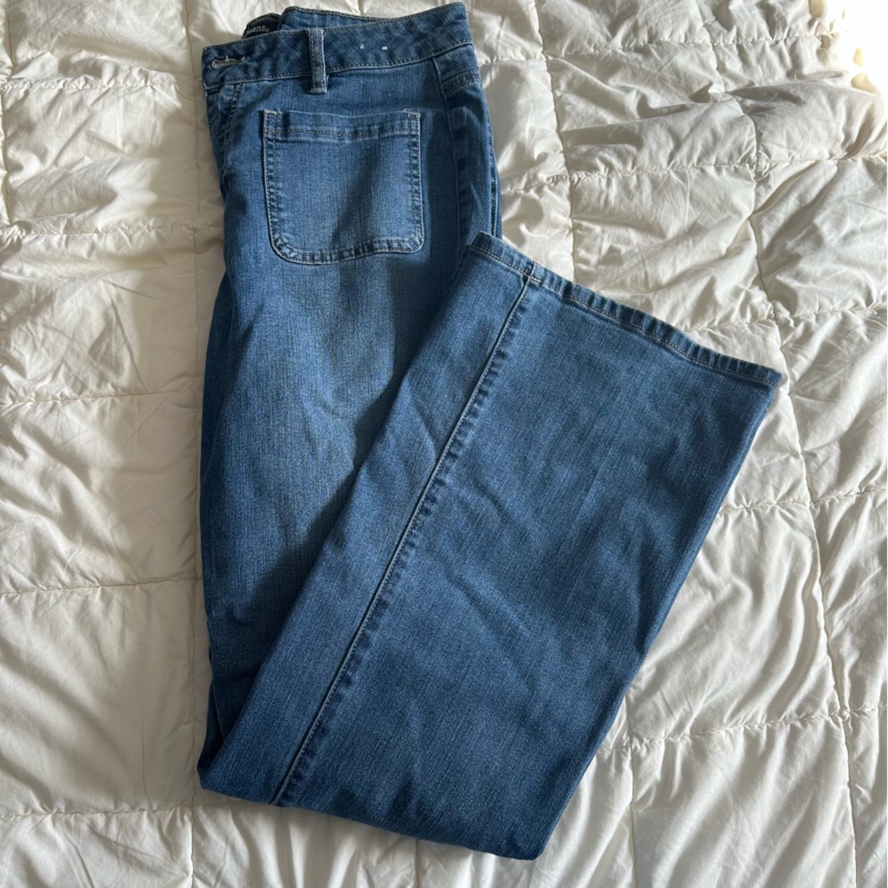 d. jeans Blue Flare Wide Leg Denim